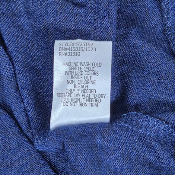 Fortune And Ivy Blue High Neck 1/2 Zip Lightweight Pullover Sweater XL - Picture 8 of 8